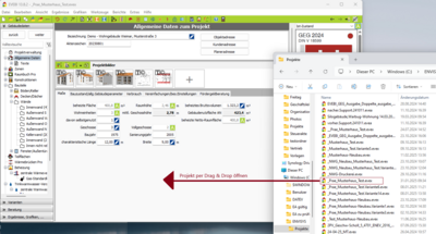 Projekt per drag & drop öffnen